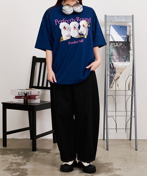 SILVER BULLET(シルバーバレット)の「『SILVER BULLET SELECT AP/シルバーバレットセレクト』クルーネック アニマルプリント半袖Tシャツ【Z】(Tシャツ/カットソー・レディース・ネイビー/ブラック・L/M)」の12枚目の写真