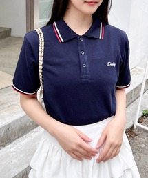 胸ロゴクロップドポロシャツ
