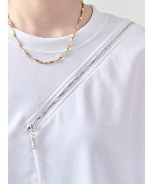 DOLLUPOOPS（ドールアップウップス）の「ショルダーファスナートップス（スウェット・レディース・ブラウン/ブラック/オフホワイト・38）」の9枚目の写真