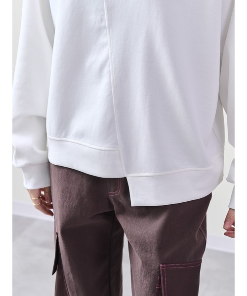 DOLLUPOOPS（ドールアップウップス）の「ショルダーファスナートップス（スウェット・レディース・ブラウン/ブラック/オフホワイト・38）」の12枚目の写真