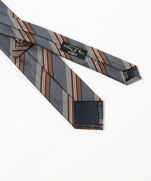 Holliday & Brown(ホリデーアンドブラウン)の「Holliday & Brown / シルク ストライプ ネクタイ(ネクタイ・メンズ・ネイビー/オリーブ/グレー・ONE SIZE)」の5枚目の写真