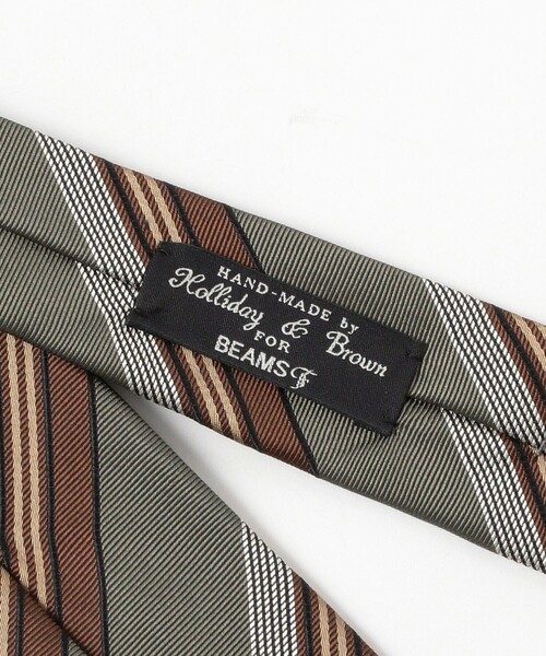 Holliday & Brown(ホリデーアンドブラウン)の「Holliday & Brown / シルク ストライプ ネクタイ(ネクタイ・メンズ・ネイビー/オリーブ/グレー・ONE SIZE)」の9枚目の写真