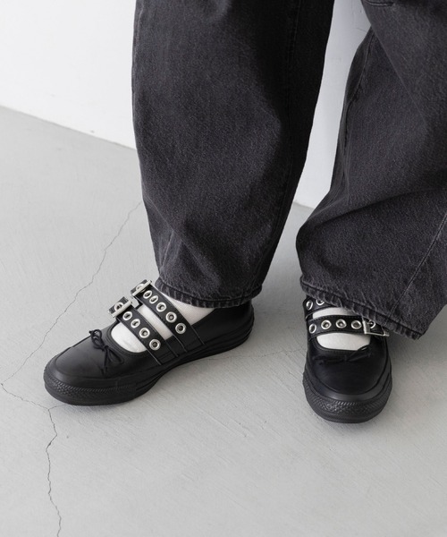 CONVERSE(コンバース)の「CONVERSE コンバース ALL STAR オールスター メニーアイレッツ バレエシューズスニーカー(スニーカー・レディース・ブラック・22.5cm/23.0cm/23.5cm/24.0cm/24.5cm/25.0cm/22.0cm)」の2枚目の写真