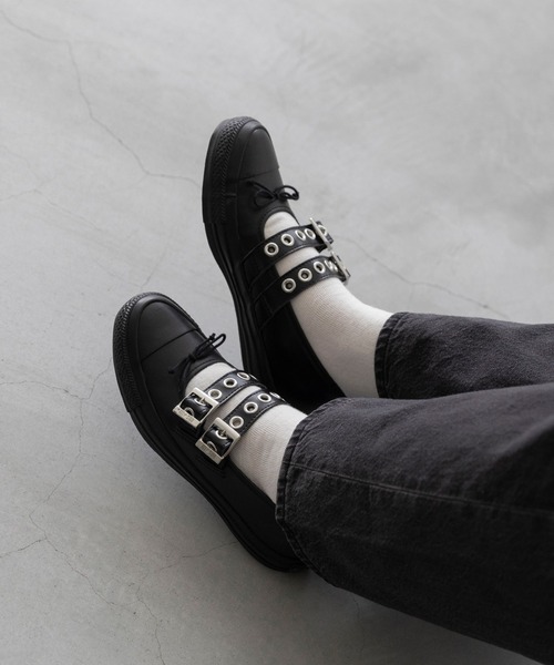 CONVERSE(コンバース)の「CONVERSE コンバース ALL STAR オールスター メニーアイレッツ バレエシューズスニーカー(スニーカー・レディース・ブラック・22.5cm/23.0cm/23.5cm/24.0cm/24.5cm/25.0cm/22.0cm)」の4枚目の写真