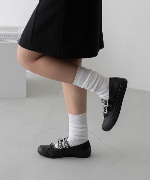 CONVERSE(コンバース)の「CONVERSE コンバース ALL STAR オールスター メニーアイレッツ バレエシューズスニーカー(スニーカー・レディース・ブラック・22.5cm/23.0cm/23.5cm/24.0cm/24.5cm/25.0cm/22.0cm)」の13枚目の写真