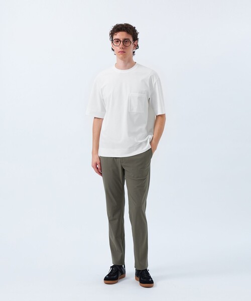 MACKINTOSH PHILOSOPHY(マッキントッシュ フィロソフィー)の「ドライフラットストレッチ クルーネック五分袖ポケT(Tシャツ/カットソー・メンズ・ブラック/ホワイト/ホワイト系その他/ダークネイビー・40/38)」の13枚目の写真