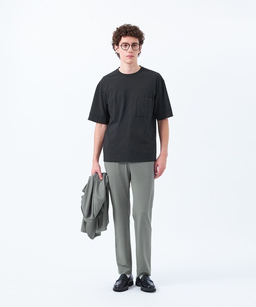 MACKINTOSH PHILOSOPHY(マッキントッシュ フィロソフィー)の「ドライフラットストレッチ クルーネック五分袖ポケT(Tシャツ/カットソー・メンズ・ブラック/ホワイト/ホワイト系その他/ダークネイビー・40/38)」の11枚目の写真