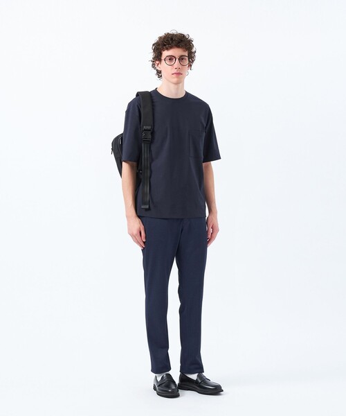 MACKINTOSH PHILOSOPHY(マッキントッシュ フィロソフィー)の「ドライフラットストレッチ クルーネック五分袖ポケT(Tシャツ/カットソー・メンズ・ブラック/ホワイト/ホワイト系その他/ダークネイビー・40/38)」の10枚目の写真