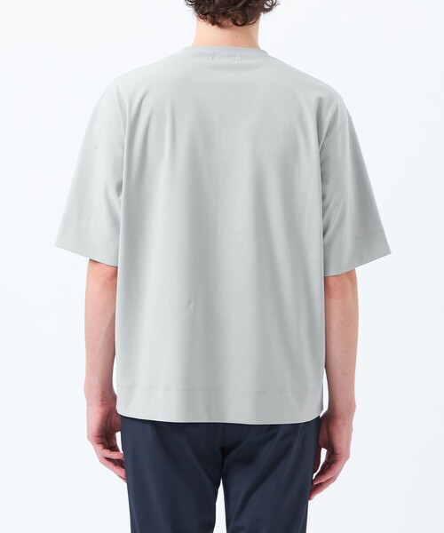 MACKINTOSH PHILOSOPHY(マッキントッシュ フィロソフィー)の「ドライフラットストレッチ クルーネック五分袖ポケT(Tシャツ/カットソー・メンズ・ブラック/ホワイト/ホワイト系その他/ダークネイビー・40/38)」の7枚目の写真