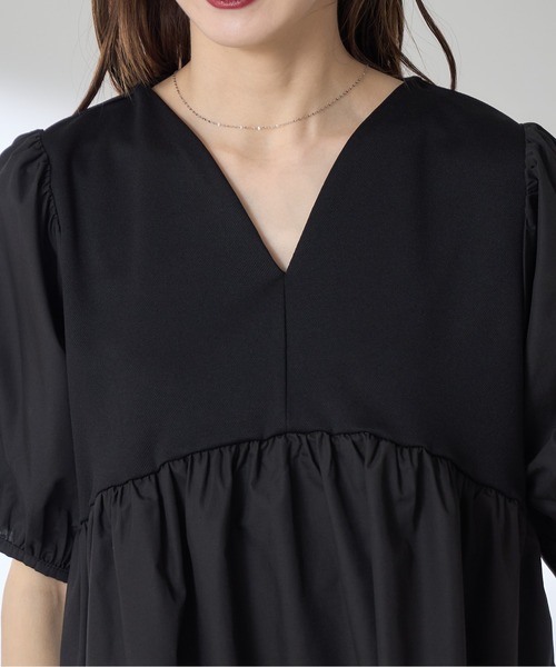 ZOZO限定】キーネックペプラムブラウス（シャツ/ブラウス