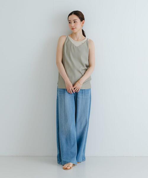 URBAN RESEARCH(アーバンリサーチ)の「『接触冷感』キュプラキャミトップ(キャミソール・レディース・ブラック/ベージュ系その他・36/38)」の22枚目の写真
