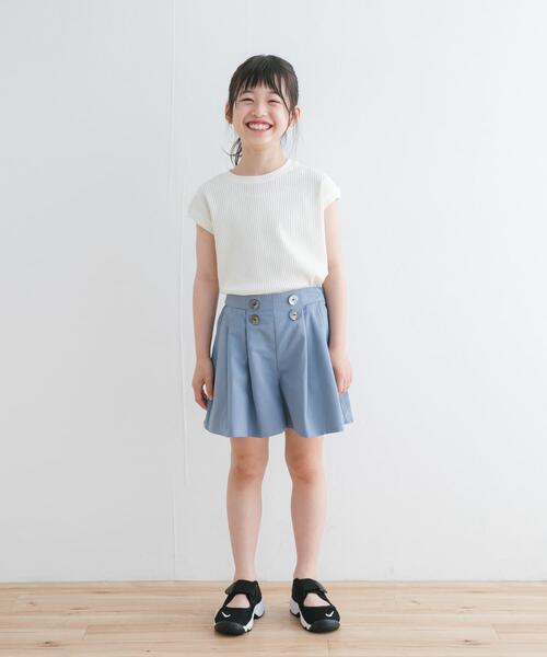URBAN RESEARCH DOORS（アーバンリサーチドアーズ）の「『WEB/一部店舗限定サイズ』変形ワッフルノースリーブプルオーバー(KIDS)（Tシャツ/カットソー・キッズ・アイボリー/ブラック系その他・105/120/135/150）」の12枚目の写真