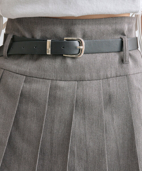 OLIVE des OLIVE ベルト付き裾レイヤードプリーツスカート OLIVE des スカート ベルト付き裾レイヤードプリーツスカート