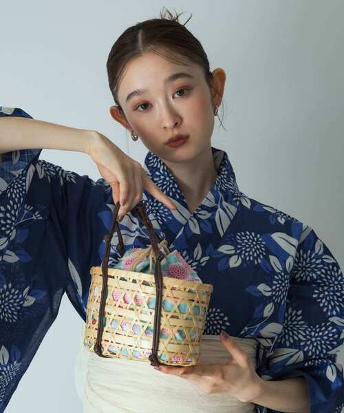 SENSE OF PLACE by URBAN RESEARCH（センスオブプレイスバイアーバンリサーチ）の「カゴキンチャクバッグA（かごバッグ・レディース・ベージュ・ONE）」の3枚目の写真