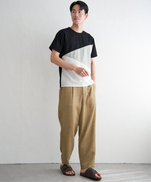ikka(イッカ)の「【プチプラ1990円(税抜)】【接触冷感/吸水速乾】マルチファンクション斜め切り替えTシャツ【親子コーデ】(Tシャツ/カットソー・メンズ・ネイビー/ベージュ/ホワイト/ブラック・M/L/XL/S)」の11枚目の写真