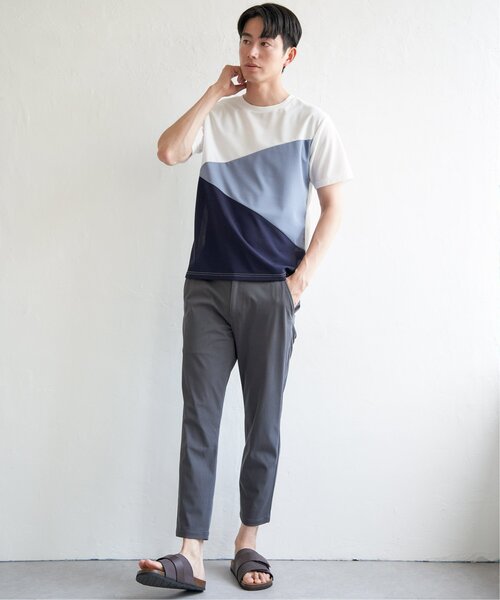 ikka(イッカ)の「【プチプラ1990円(税抜)】【接触冷感/吸水速乾】マルチファンクション斜め切り替えTシャツ【親子コーデ】(Tシャツ/カットソー・メンズ・ネイビー/ベージュ/ホワイト/ブラック・M/L/XL/S)」の13枚目の写真