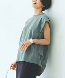 IEDIT 小森美穂子さんコラボ 接触冷感がうれしい シャレ感アップのニュアンスシルエットトップス