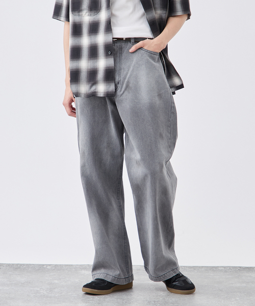 B.C STOCK（ベーセーストック）の「《追加2》[B.A.C.D] 13oz ワイドストレートデニムパンツ（デニムパンツ・メンズ・エメラルドブルー/ブルー系その他/スミクロ/ブラック系その他・SMALL/MEDIUM/LARGE）」の3枚目の写真