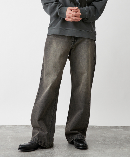 B.C STOCK（ベーセーストック）の「《追加2》[B.A.C.D] 13oz ワイドストレートデニムパンツ（デニムパンツ・メンズ・エメラルドブルー/ブルー系その他/スミクロ/ブラック系その他・SMALL/MEDIUM/LARGE）」の6枚目の写真