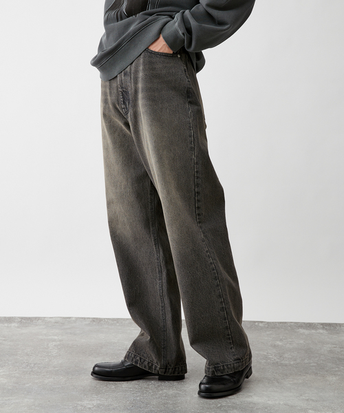 B.C STOCK（ベーセーストック）の「《追加2》[B.A.C.D] 13oz ワイドストレートデニムパンツ（デニムパンツ・メンズ・エメラルドブルー/ブルー系その他/スミクロ/ブラック系その他・SMALL/MEDIUM/LARGE）」の7枚目の写真