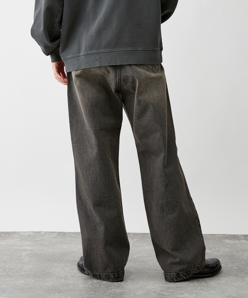 B.C STOCK（ベーセーストック）の「《追加2》[B.A.C.D] 13oz ワイドストレートデニムパンツ（デニムパンツ・メンズ・エメラルドブルー/ブルー系その他/スミクロ/ブラック系その他・SMALL/MEDIUM/LARGE）」の8枚目の写真