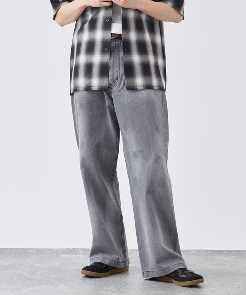 B.C STOCK（ベーセーストック）の「《追加2》[B.A.C.D] 13oz ワイドストレートデニムパンツ（デニムパンツ・メンズ・エメラルドブルー/ブルー系その他/スミクロ/ブラック系その他・SMALL/MEDIUM/LARGE）」の10枚目の写真