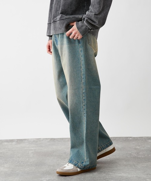 B.C STOCK（ベーセーストック）の「《追加2》[B.A.C.D] 13oz ワイドストレートデニムパンツ（デニムパンツ・メンズ・エメラルドブルー/ブルー系その他/スミクロ/ブラック系その他・SMALL/MEDIUM/LARGE）」の15枚目の写真