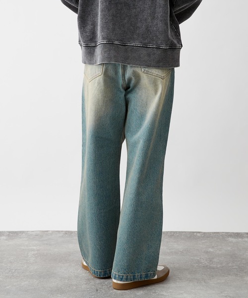 B.C STOCK（ベーセーストック）の「《追加2》[B.A.C.D] 13oz ワイドストレートデニムパンツ（デニムパンツ・メンズ・エメラルドブルー/ブルー系その他/スミクロ/ブラック系その他・SMALL/MEDIUM/LARGE）」の16枚目の写真