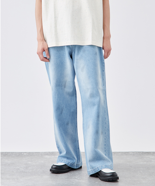 B.C STOCK（ベーセーストック）の「《追加2》[B.A.C.D] 13oz ワイドストレートデニムパンツ（デニムパンツ・メンズ・エメラルドブルー/ブルー系その他/スミクロ/ブラック系その他・SMALL/MEDIUM/LARGE）」の18枚目の写真