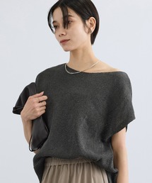 ペーパーヤーンフレンチスリーブプルオーバー［手洗い可/和紙素材］