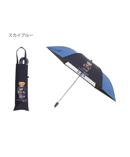 【新品】ポロ ラルフローレン　ポロベアプリント　晴雨兼用日傘 折りたたみ傘 日傘】ポロ ラルフ ローレン (POLO RALPH LAUREN) ポロベア