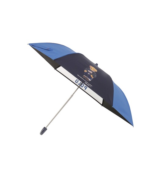「PORO RALPH LAUREN」遮光晴雨兼用折りたたみ日傘ネイビーポロベア キッズ 遮光 晴雨兼用折りたたみ日傘 ”ポロベアカラーコンビ