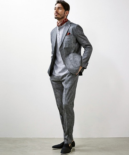 g-stage（ジーステージ）の「春夏ヘリンボンジャケット　ジ－ステ－ジ（テーラードジャケット・メンズ・ネイビー/チャコールグレー・46/48/50）」の12枚目の写真