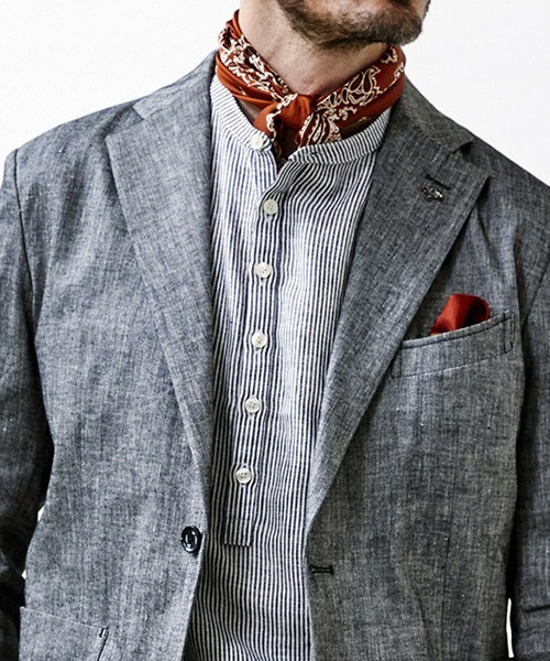 g-stage（ジーステージ）の「春夏ヘリンボンジャケット　ジ－ステ－ジ（テーラードジャケット・メンズ・ネイビー/チャコールグレー・46/48/50）」の13枚目の写真