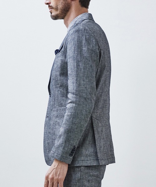 g-stage（ジーステージ）の「春夏ヘリンボンジャケット　ジ－ステ－ジ（テーラードジャケット・メンズ・ネイビー/チャコールグレー・46/48/50）」の15枚目の写真