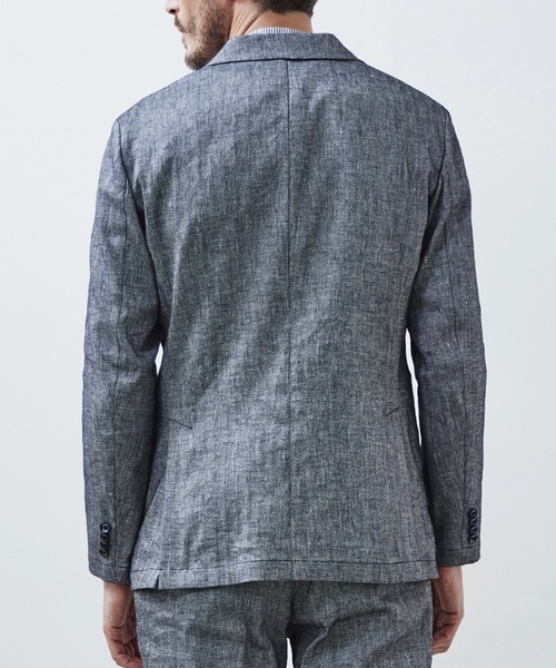 g-stage（ジーステージ）の「春夏ヘリンボンジャケット　ジ－ステ－ジ（テーラードジャケット・メンズ・ネイビー/チャコールグレー・46/48/50）」の16枚目の写真