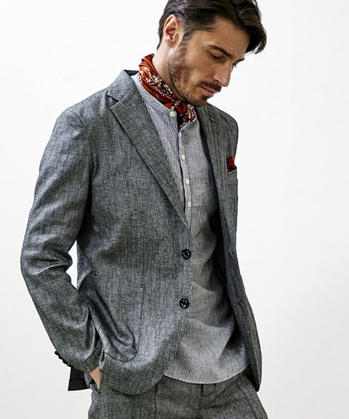 g-stage（ジーステージ）の「春夏ヘリンボンジャケット　ジ－ステ－ジ（テーラードジャケット・メンズ・ネイビー/チャコールグレー・46/48/50）」の11枚目の写真