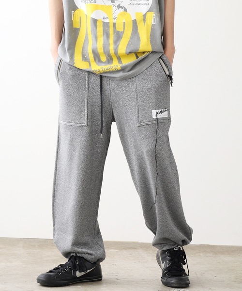 DIET BUTCHER（ダイエットブッチャー）の「DIET BUTCHER/ダイエットブッチャー glitter cropped wide pants ワイドパンツ（スウェットパンツ・メンズ・ゴールド/シルバー・FREE）」の10枚目の写真