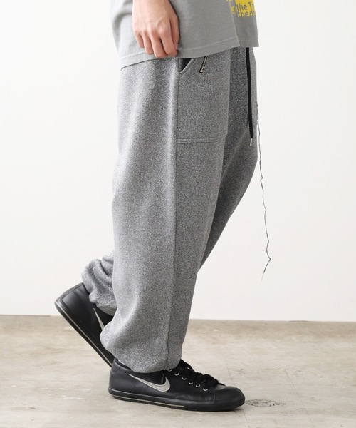DIET BUTCHER（ダイエットブッチャー）の「DIET BUTCHER/ダイエットブッチャー glitter cropped wide pants ワイドパンツ（スウェットパンツ・メンズ・ゴールド/シルバー・FREE）」の11枚目の写真
