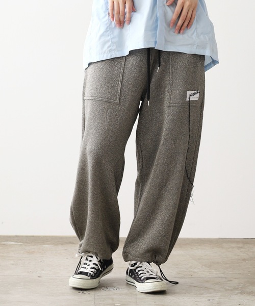 DIET BUTCHER（ダイエットブッチャー）の「DIET BUTCHER/ダイエットブッチャー glitter cropped wide pants ワイドパンツ（スウェットパンツ・メンズ・ゴールド/シルバー・FREE）」の22枚目の写真