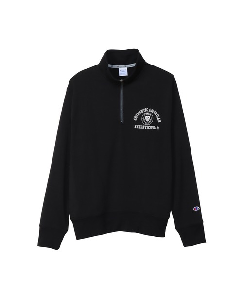 Champion Golf(チャンピオンゴルフ)の「【Champion/チャンピオン】メンズ GOLF テックウィーブテリー ハーフジップスウェットシャツ(スウェット・メンズ・オフホワイト/グレー/ブラック・MEDIUM/LARGE/X-LARGE)」の2枚目の写真