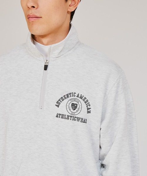 Champion Golf(チャンピオンゴルフ)の「【Champion/チャンピオン】メンズ GOLF テックウィーブテリー ハーフジップスウェットシャツ(スウェット・メンズ・オフホワイト/グレー/ブラック・MEDIUM/LARGE/X-LARGE)」の4枚目の写真