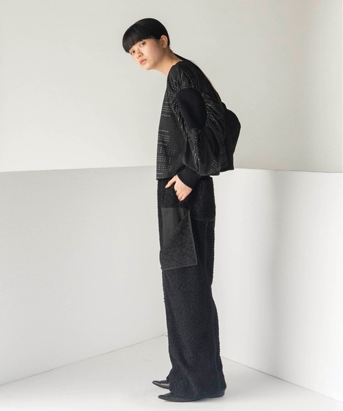 mintdesigns(ミントデザインズ)の「DOT TYPE T-TOP(Tシャツ/カットソー・レディース・ブラック/ブルーグレー・ONESIZE)」の4枚目の写真