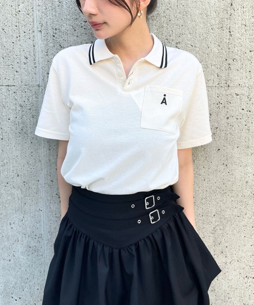 ALAND(エーランド)の「【UNISEX】ALAND/Aロゴカノコポロ(ポロシャツ・レディース・ブラック/ホワイト・SMALL/LARGE)」の17枚目の写真