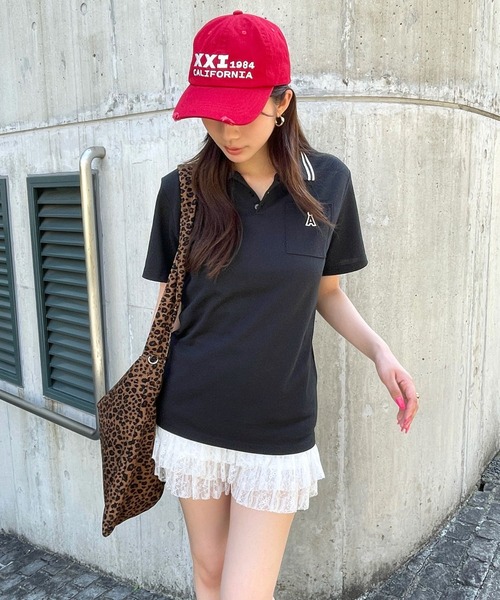 ALAND(エーランド)の「【UNISEX】ALAND/Aロゴカノコポロ(ポロシャツ・レディース・ブラック/ホワイト・SMALL/LARGE)」の18枚目の写真