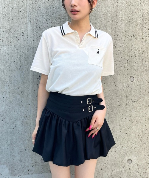 ALAND(エーランド)の「【UNISEX】ALAND/Aロゴカノコポロ(ポロシャツ・レディース・ブラック/ホワイト・SMALL/LARGE)」の16枚目の写真
