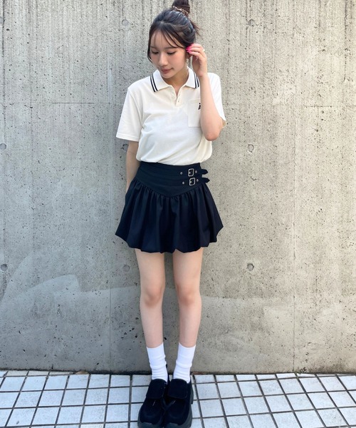 ALAND(エーランド)の「【UNISEX】ALAND/Aロゴカノコポロ(ポロシャツ・レディース・ブラック/ホワイト・SMALL/LARGE)」の12枚目の写真