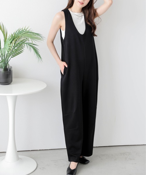 La-gemme(ラジェム)の「コクーンシルエットオールインワン(つなぎ/オールインワン・レディース・ブラック/グレイッシュベージュ/アイボリー/ベージュ・M/L)」の7枚目の写真