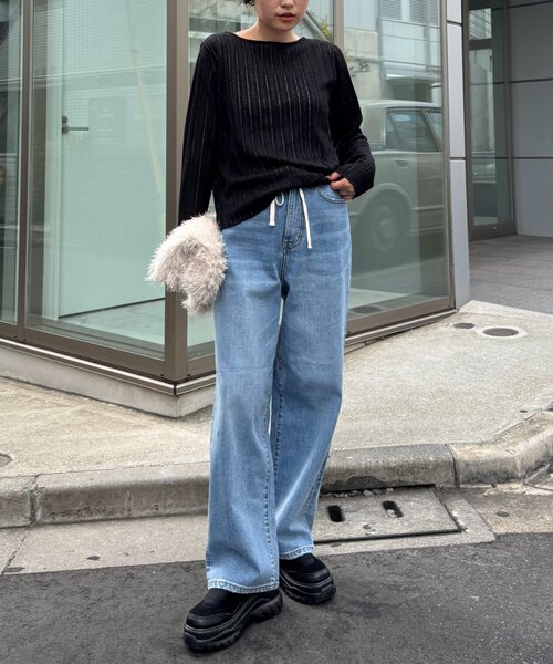 CIAOPANIC TYPY（チャオパニックティピー）の「針抜きシアー2wayスナップカーディガン（カーディガン/ボレロ・レディース・オフホワイト/イエロー/カーキ/ブラック・ONE SIZE）」の5枚目の写真