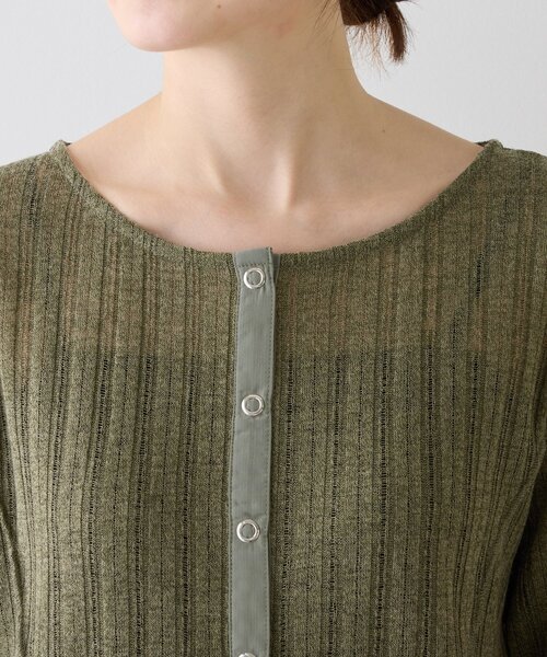 CIAOPANIC TYPY（チャオパニックティピー）の「針抜きシアー2wayスナップカーディガン（カーディガン/ボレロ・レディース・オフホワイト/イエロー/カーキ/ブラック・ONE SIZE）」の20枚目の写真